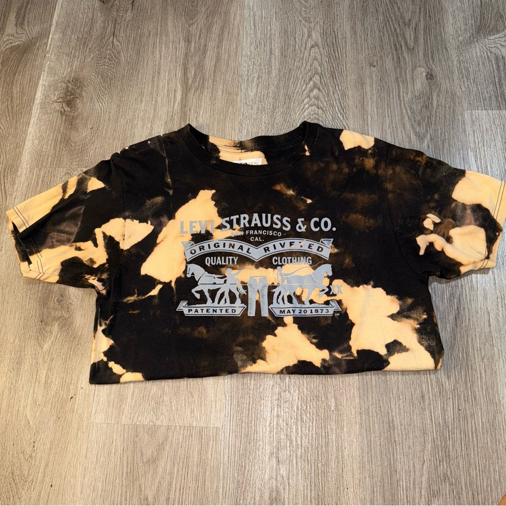 Levi's Black and Tan Tie-Dye Short Sleeve Tee